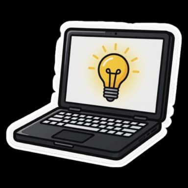 Finney at a laptop with an idea